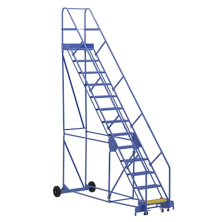 Vestil 166 H Steel Warehouse Ladder, 50 deg Perf, 13 Step, 14", 13 Steps LAD-13-14-P-EZ